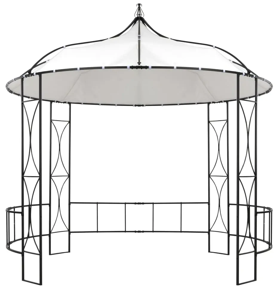 vidaXL Prieel rond 300x290 cm wit