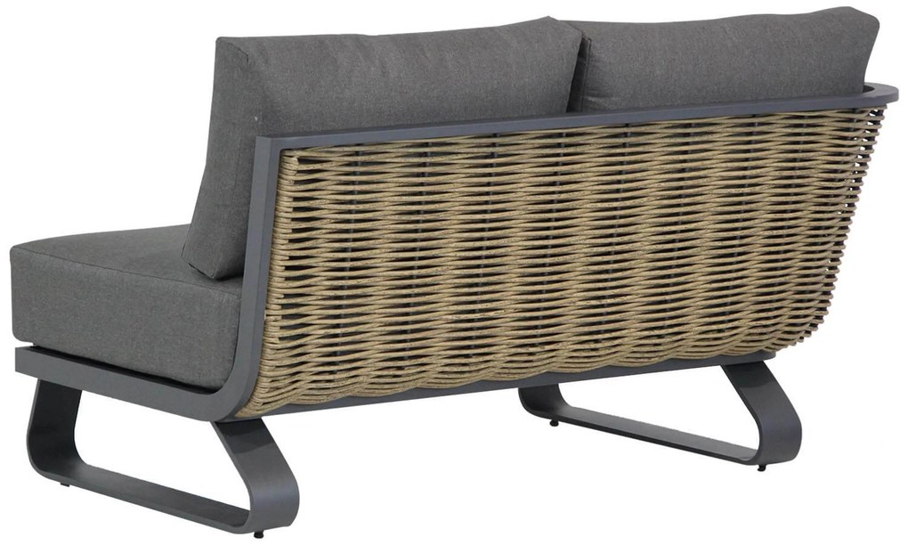 Hoek loungeset 5 personen Aluminium/wicker Grijs Santika Furniture Santika Tika