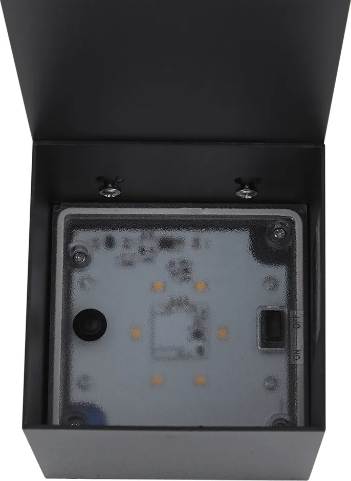 Buitenlamp zwart 65cm incl. LED IP64 met dimlicht en solar - Charlene