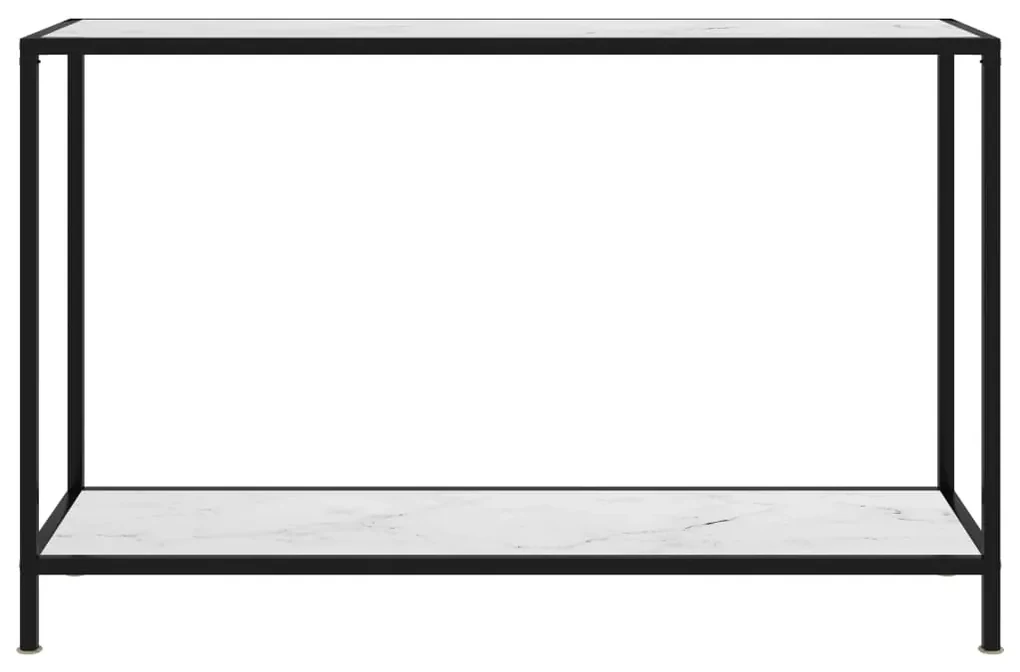 vidaXL Wandtafel 120x35x75 cm gehard glas wit