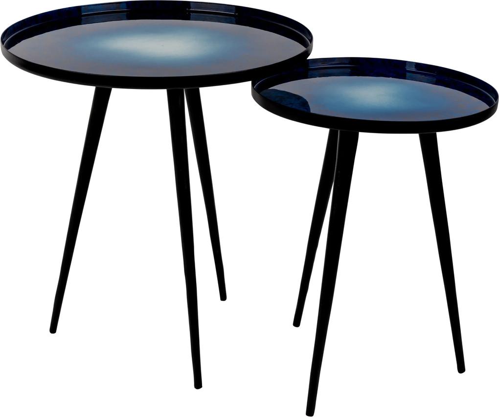 Zuiver | Bijzettafel Flow lengte 31 cm x breedte 40 cm blauw sidetables ijzer, coating meubels tafels | NADUVI outlet