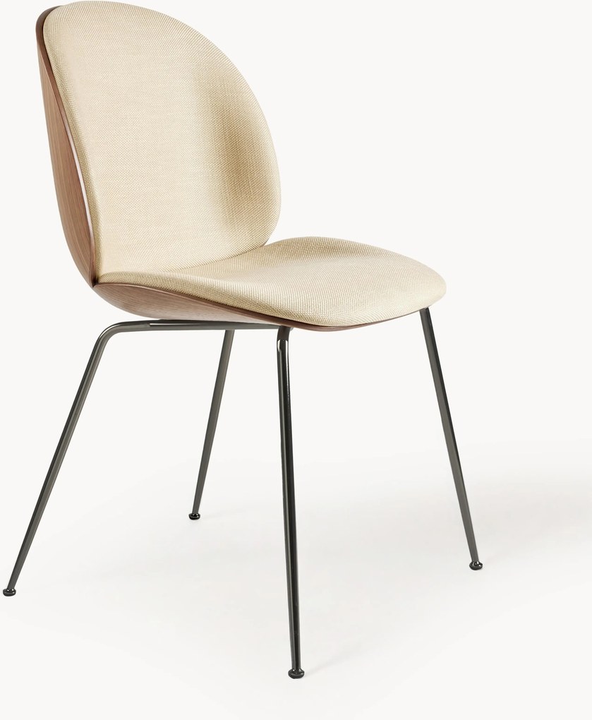 Gestoffeerde stoel Beetle met zitvlak