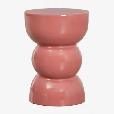 Ronde Bijzettafel Voor Tuin Ø35 Cm In Dolomiet Tiyi Terracota - Sklum