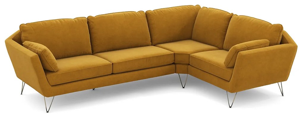 Hoekbank XL in fluweel, Topim