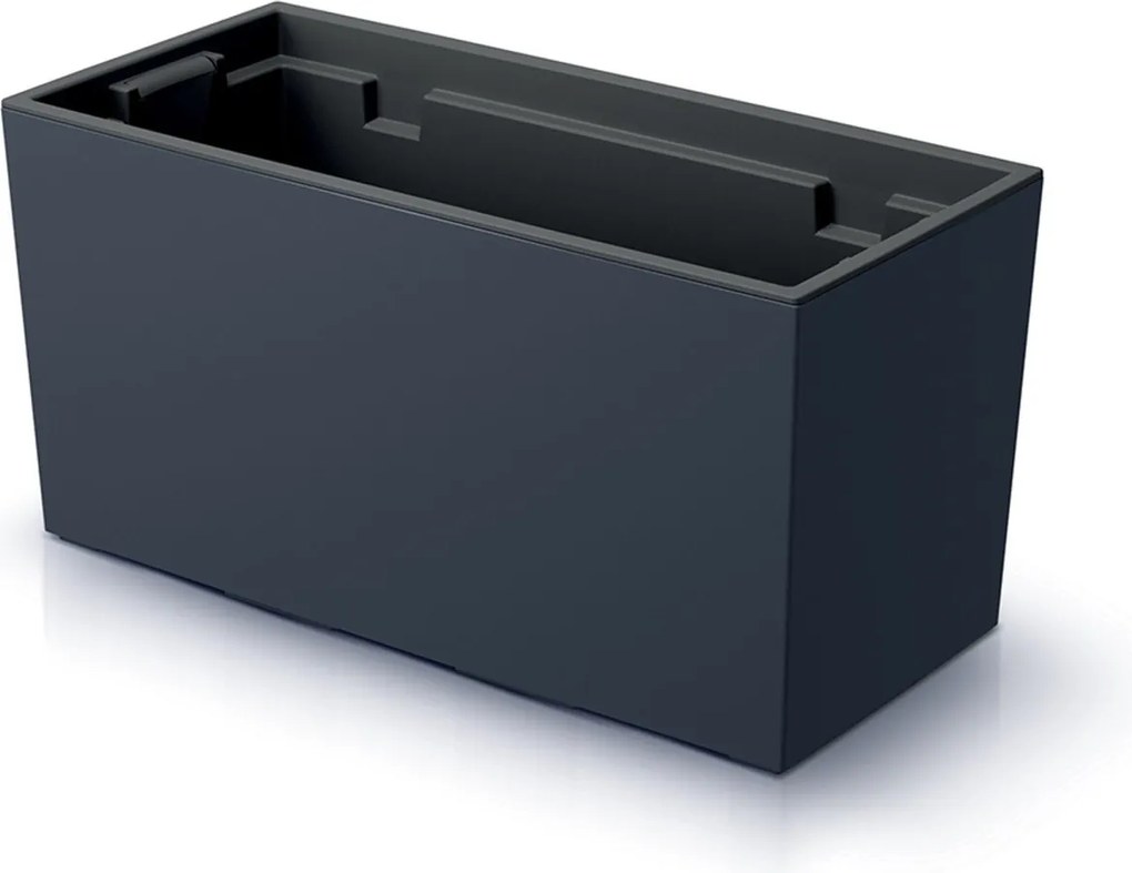 Prosperplast Urbi Case Bloempot - Antraciet - 39,5 cm - Inclusief Inzet