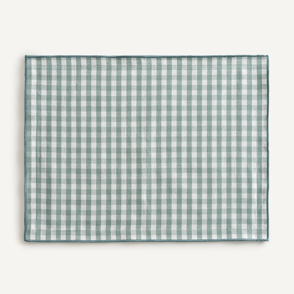 Set van 2 placemats, 30% gerecycled katoen, geweven-geverfd, Soizic