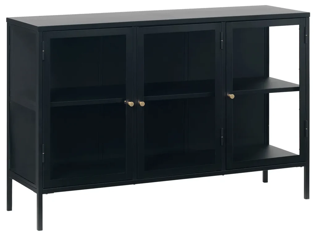 Metalen Dressoir 3 Deuren - 132x40x85cm.