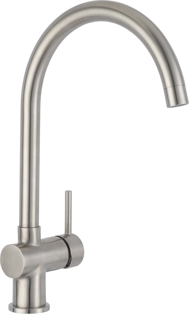 Saqu Shine keukenkraan met hendel en draaibare uitloop geborsteld staal