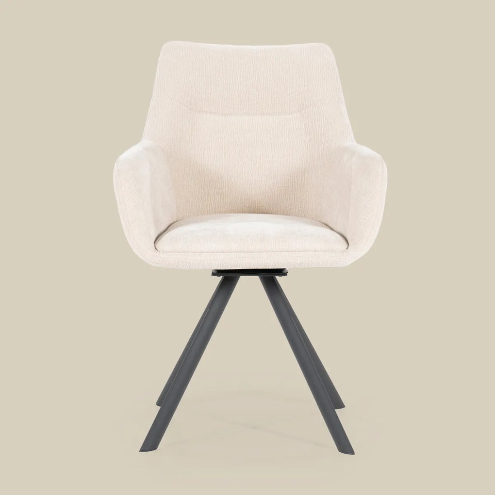 By-Boo Bliss Draaibare Eetkamerstoel Armleuningen Beige