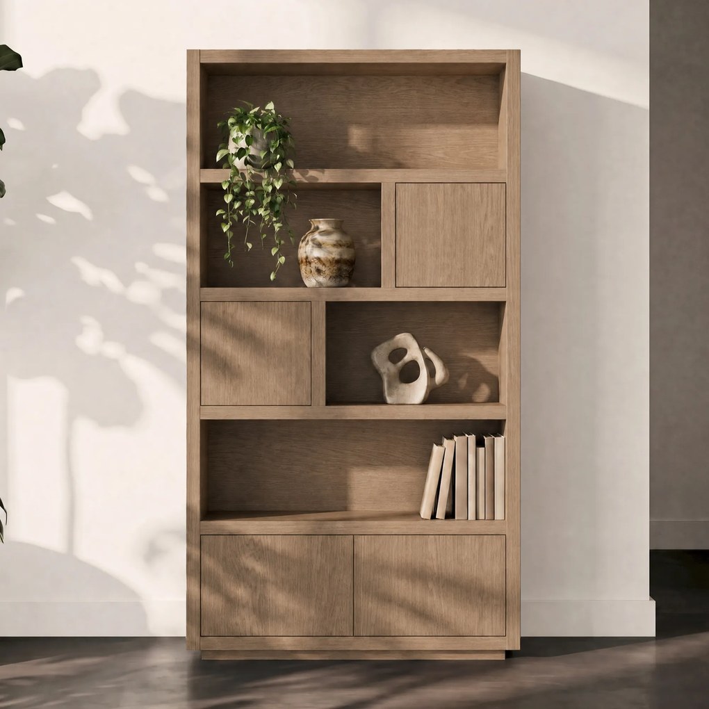 Vakkenkast Lichtbruin Eiken 120 Cm - 120x42x220cm.