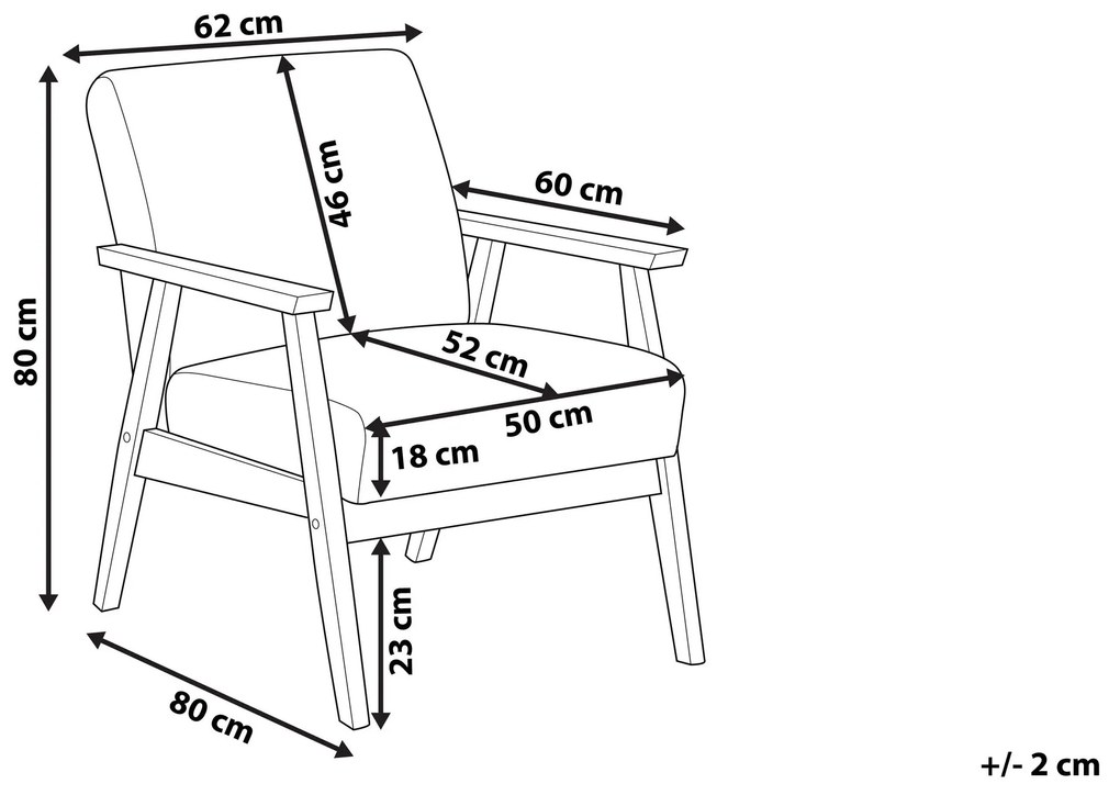 Fauteuil bruin ASNES Beliani