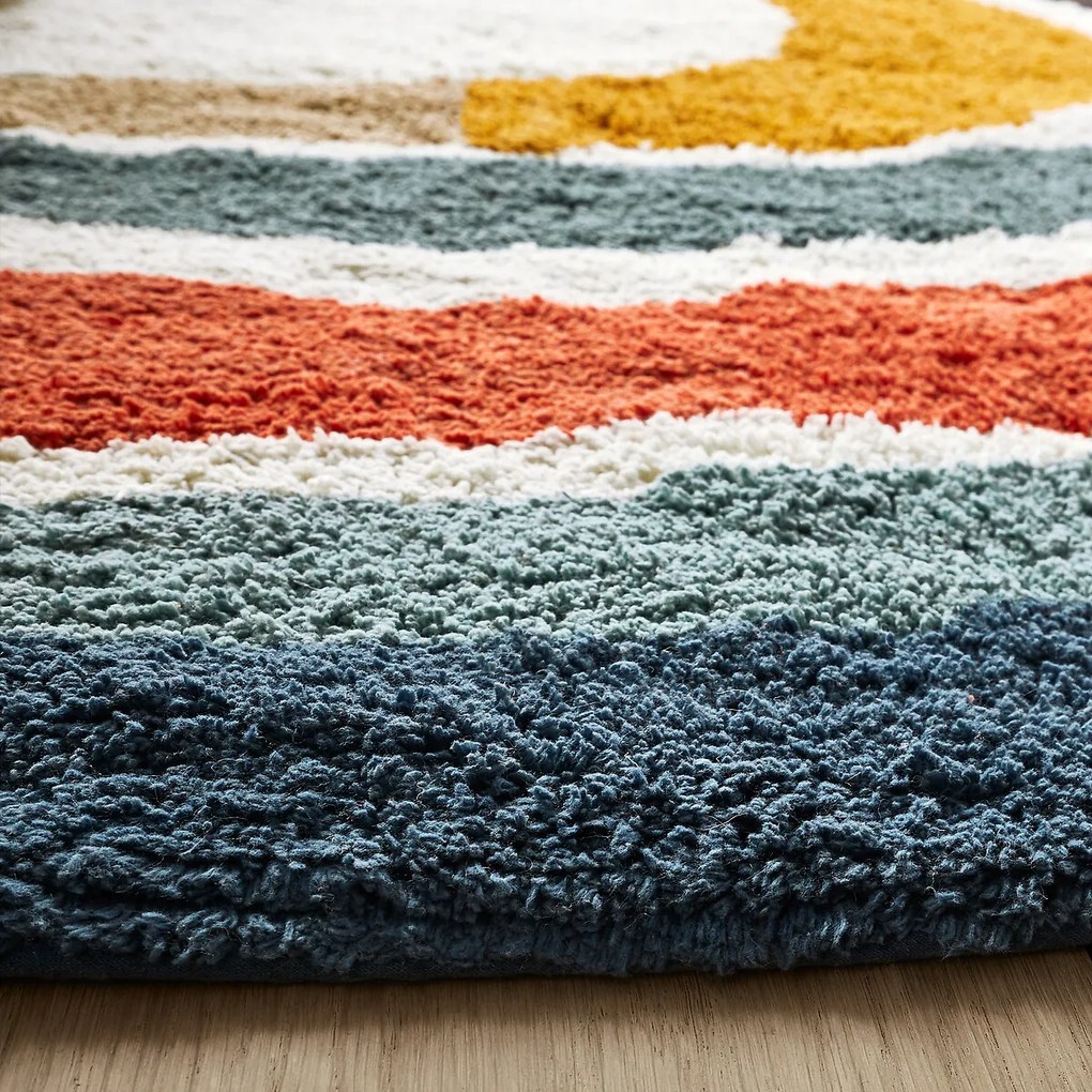 Vloerkleed voor kinderen in bio katoen, groot model, Niji