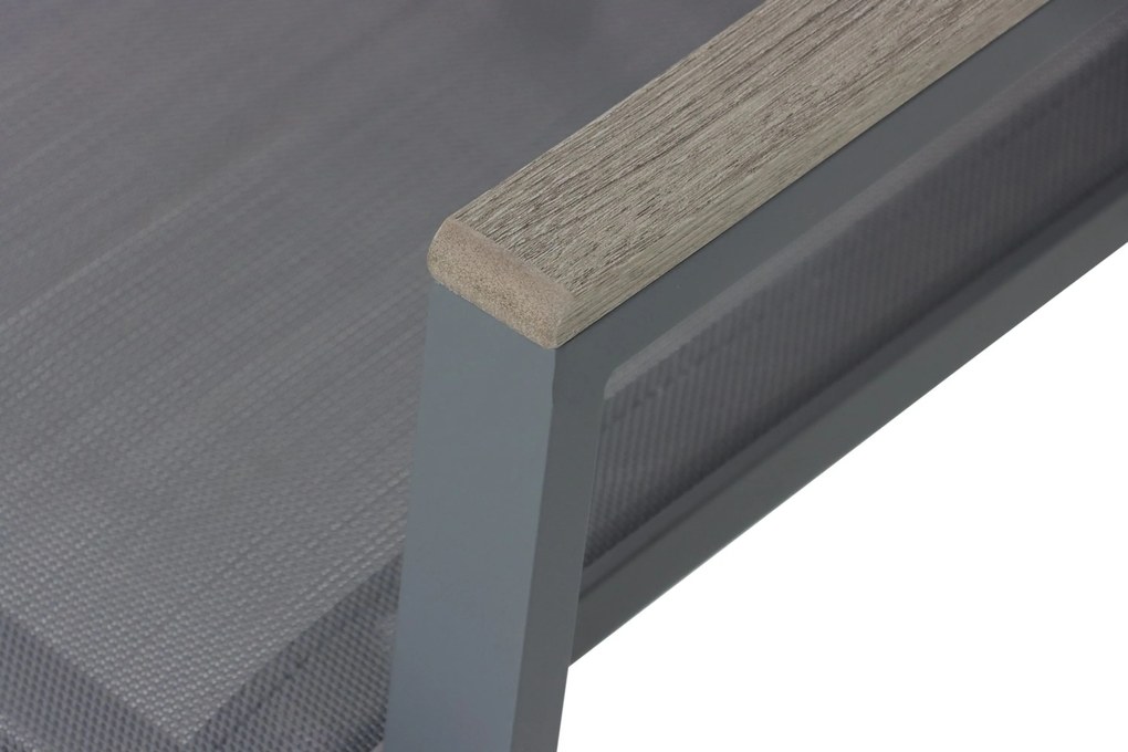 Tuinset 4 personen 150 cm Aluminium/textileen Grijs Domani Furniture Verde/Venustas