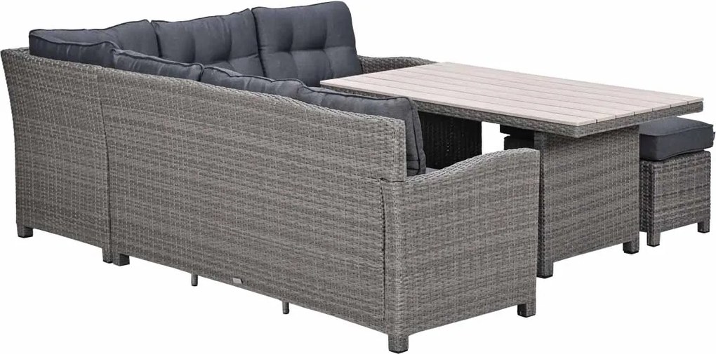 Garden Impressions Jaru lounge dining set 5-delig rechts - light teak vironwood