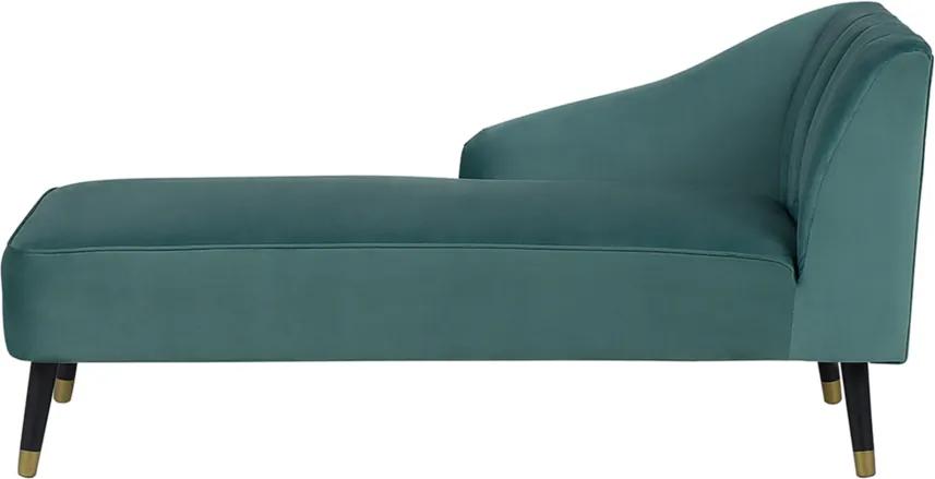 Chaise longue fluweel blauw/groen ALSVAG