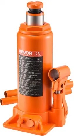 VEVOR hydraulische fleskrik met 10 t capaciteit, 235-470 mm hefbereik, fleskrik met lassysteem voor auto-pick-up SUV autoreparatie, fleskrik oranje autokrik zwaar