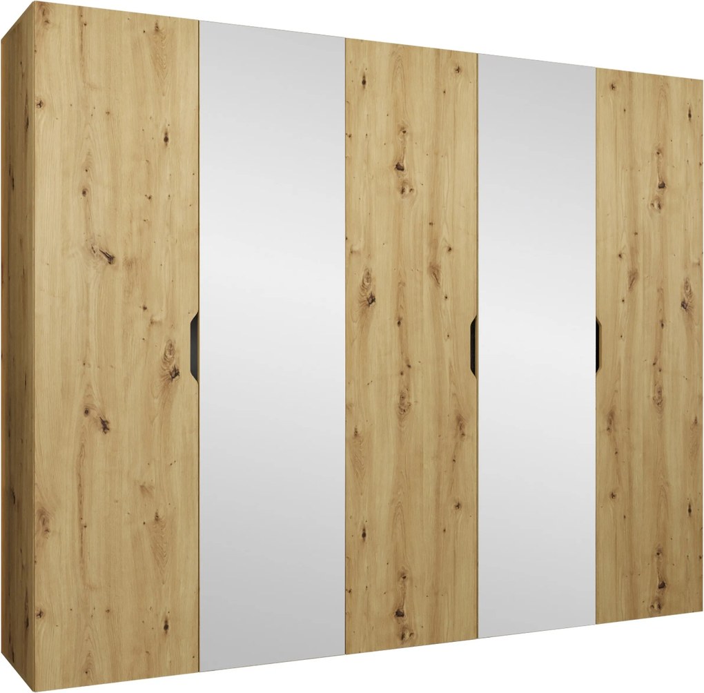 Kledingkast Hartford 516, Artisan eiken, 202x250x50cm, 181.5 kg, Kledingkast deuren: Met scharnieren