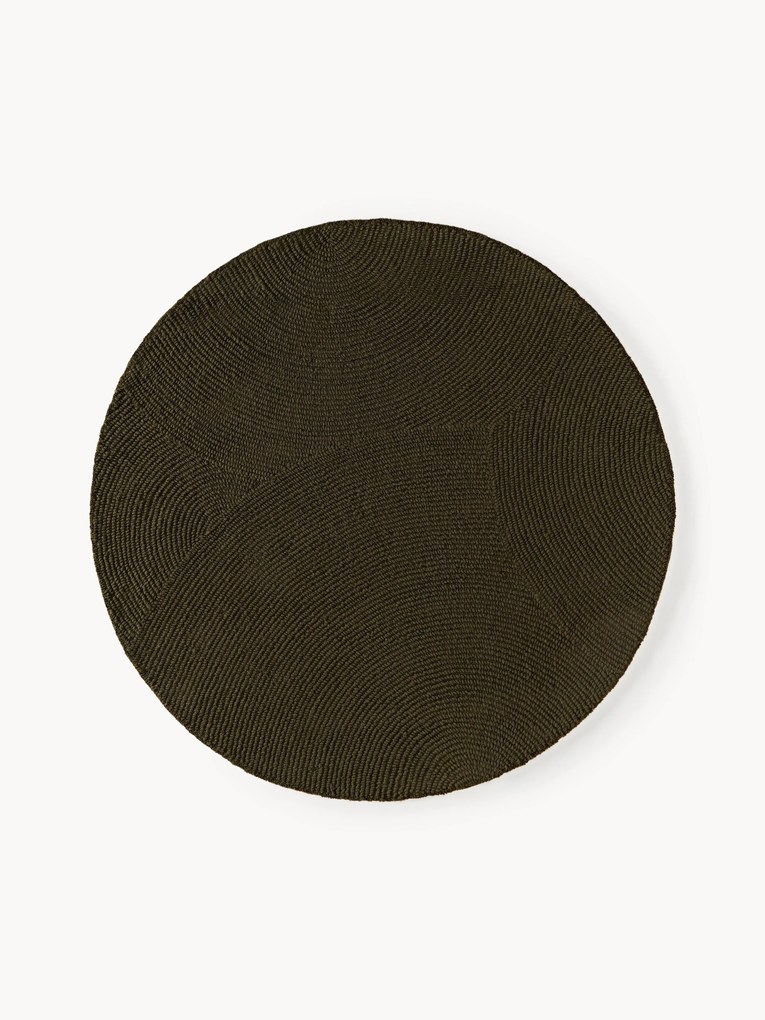 Rond wollen vloerkleed Eleni, handgetuft