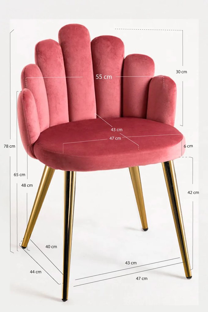 Hand Goud Fluwelen Stoel