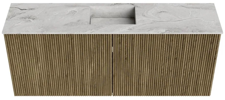 Mondiaz Joya DLux 100cm toiletmeubel dusk met wastafel faye midden zonder kraangat glace