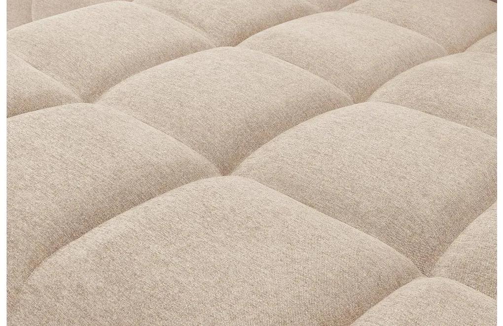Goossens Excellent Bank Kubus - 30 X 30 Cm Stiksel wit, stof, 1,5-zits, modern design met chaise longue rechts