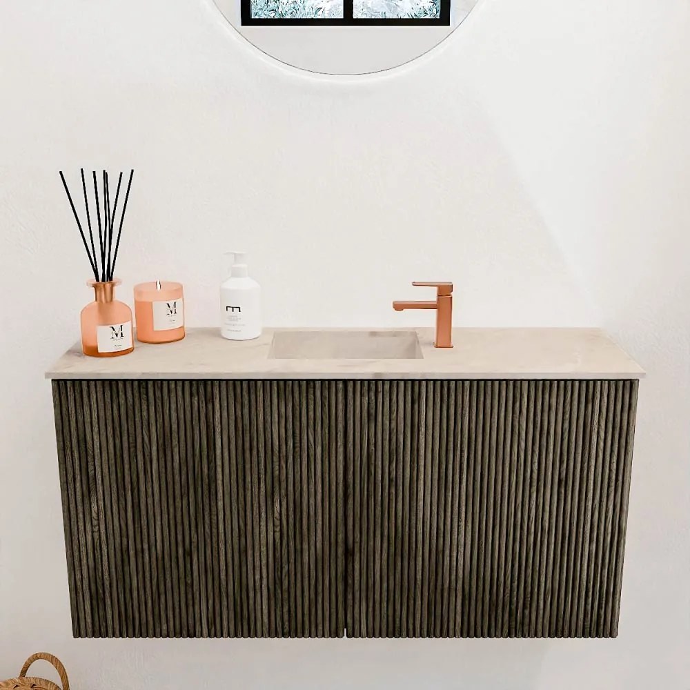 Mondiaz Joya DLux 80cm toiletmeubel shadow met wastafel faye midden 1 kraangat frappe