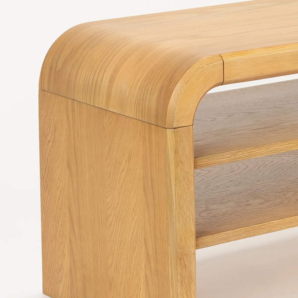 Zuiver Brave Design Tv-meubel Gebogen Eiken - 160x40x45cm.