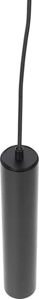 Design hanglamp zwart incl. rail adapter 3-fase - 3-Phase Tuba small