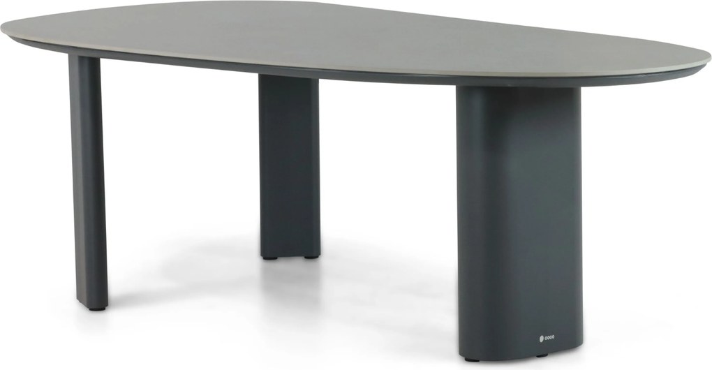 Tuinset 6 personen 240 cm Aluminium/rope Grijs Santika Furniture Santika