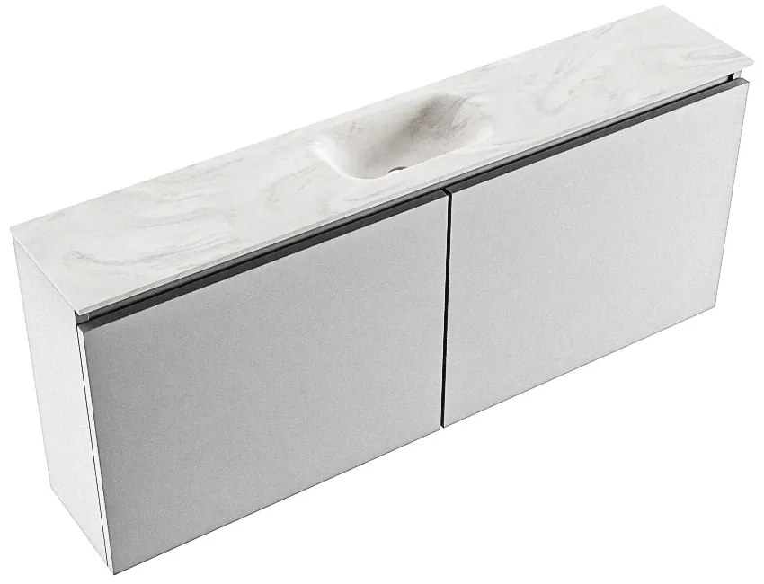 Mondiaz Ture DLux toiletmeubel 120cm plata met wastafel ostra midden met kraangat