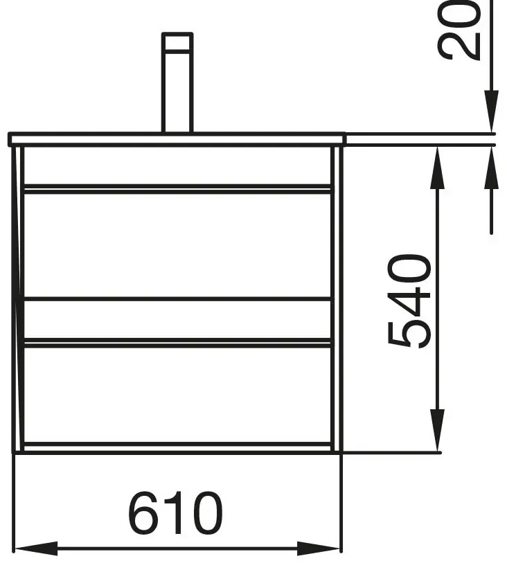 Muebles Resh badkamermeubel wit hoogglans 60cm met zwarte wastafel en kraangat