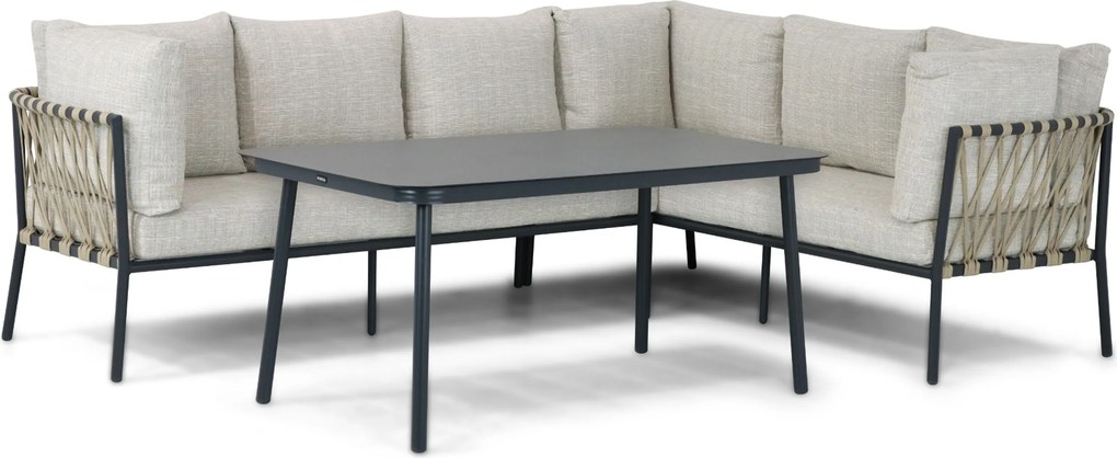 Dining Loungeset 7 personen Aluminium/rope Grijs Lifestyle Garden Furniture Boretti