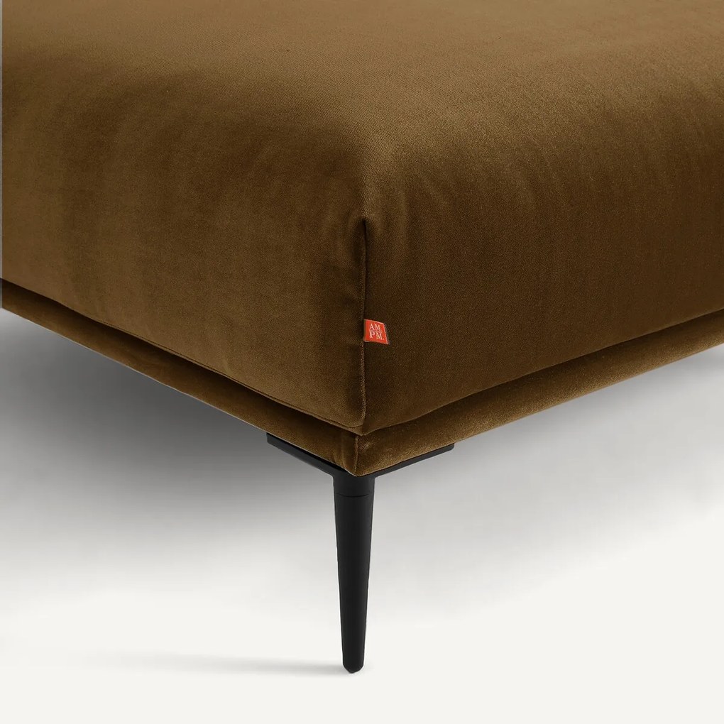 XL fluwelen poef, Oscar, ontwerp Emmanuel Gallina