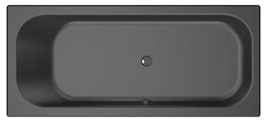 Xenz Aruba Ligbad - 170x75x48 - afvoer Midden - acryl - ebony 6801-29