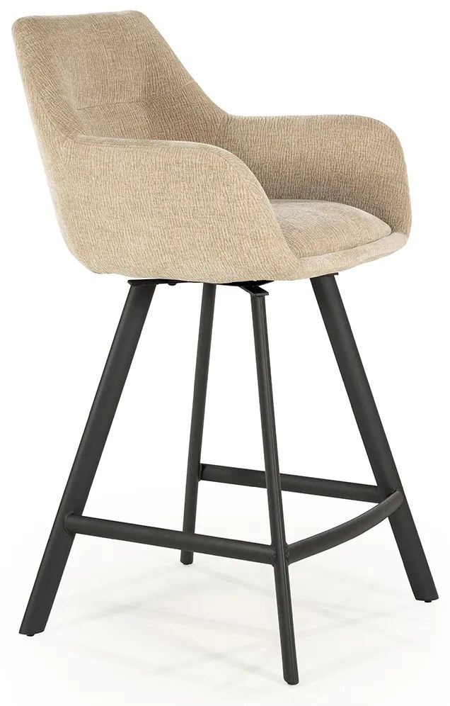 By-Boo Bliss Draaibare Barkruk Stof Taupe