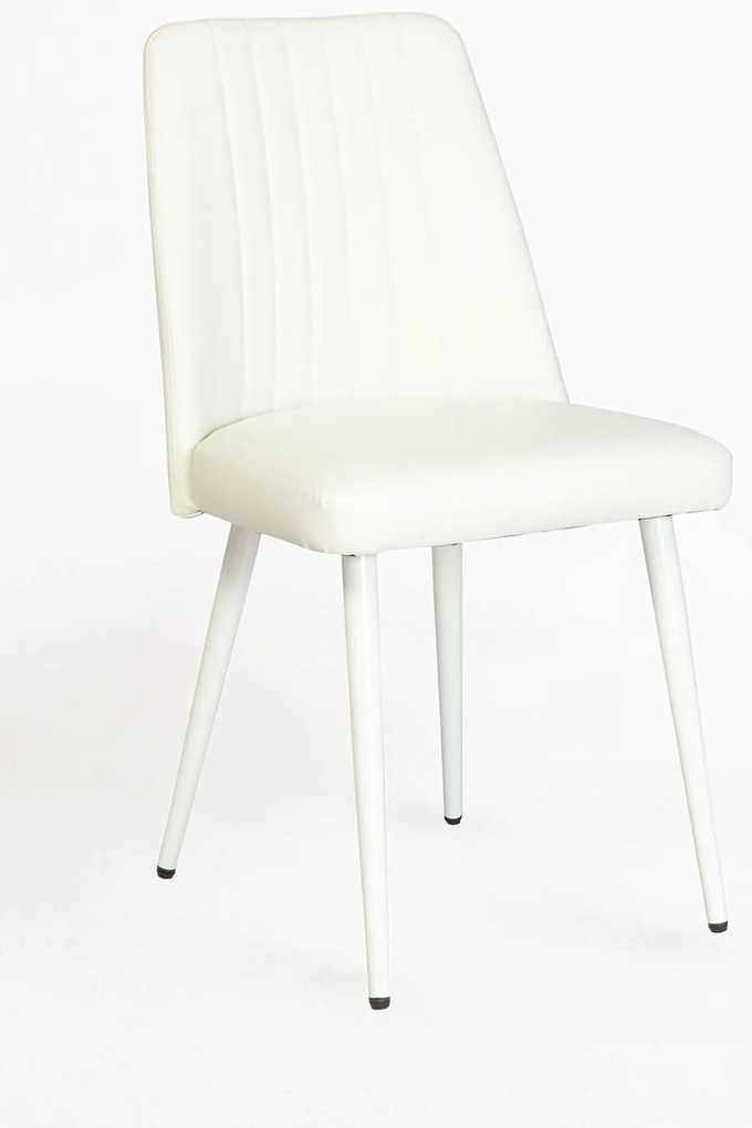 Pakket van 4 Vint kunstleren stoelen