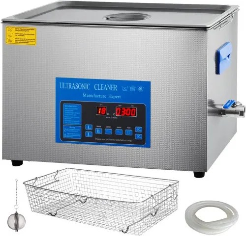 VEVOR 22 L Ultrasone Reiniger met Dubbele Frequentie en Verwarmingselement voor Sieraden, Ringen, Brillen, Tandheelkundige Dossiers, 28/40 kHz Ultrasoon Reinigingsapparaat