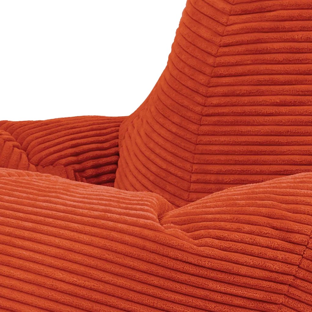 Cloudy Cord Zitzak Stoel - Terracotta