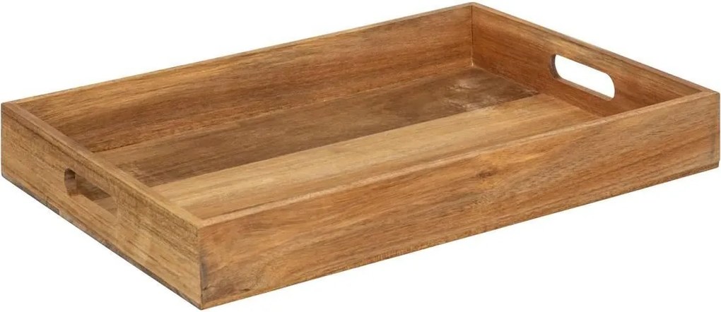 5Five Serveerblad – Acacia Hout – 42x30 cm – Met Handgrepen – Opstaande Rand – Bruin
