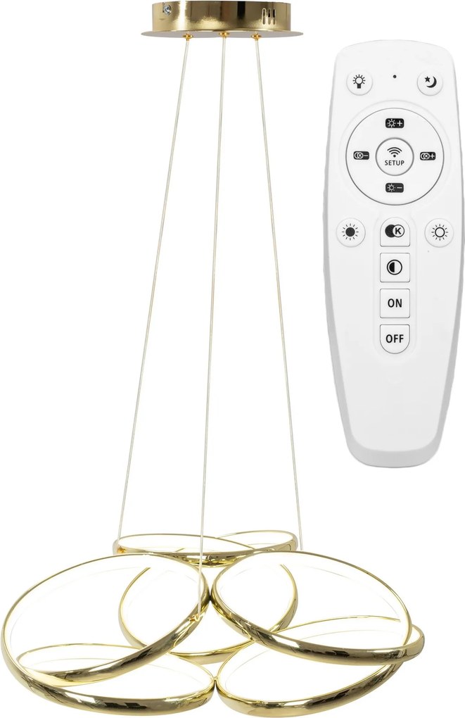 Moderne LED plafondlamp PILOT APP794-CP Flat Gold