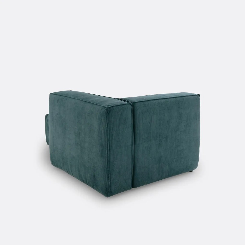 Modulaire longchair van geribd fluweel, Seven