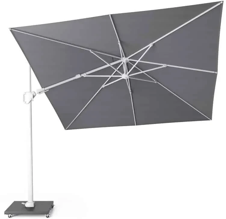 Challenger T2 premium zweefparasol 300x300 cm witte mast manhattan