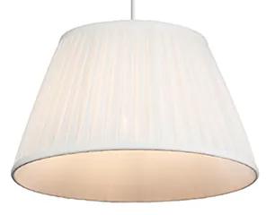 Stoffen Retro hanglamp crème 35 cm - Plisse Retro E27 rond Binnenverlichting Lamp