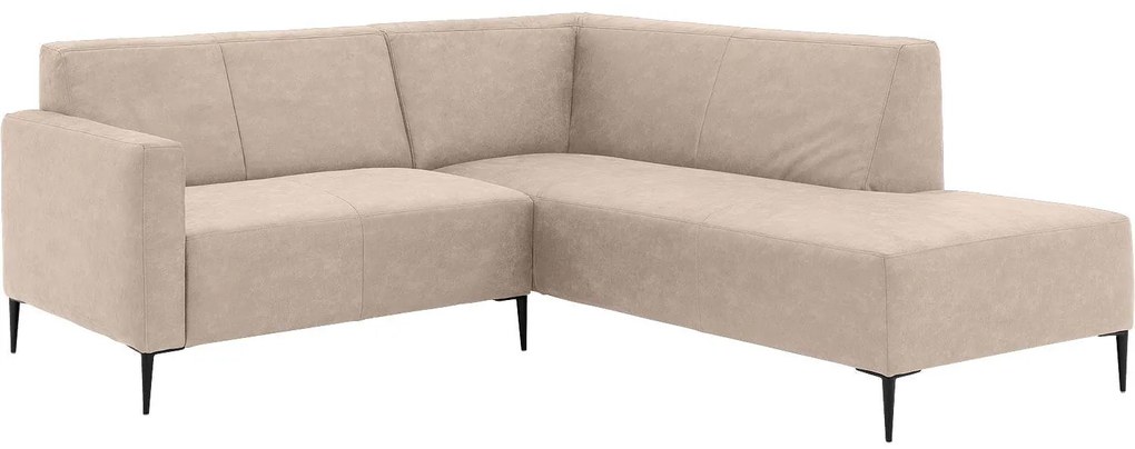 Goossens  Key West beige, micro leer, 2-zits, modern design met ligelement rechts