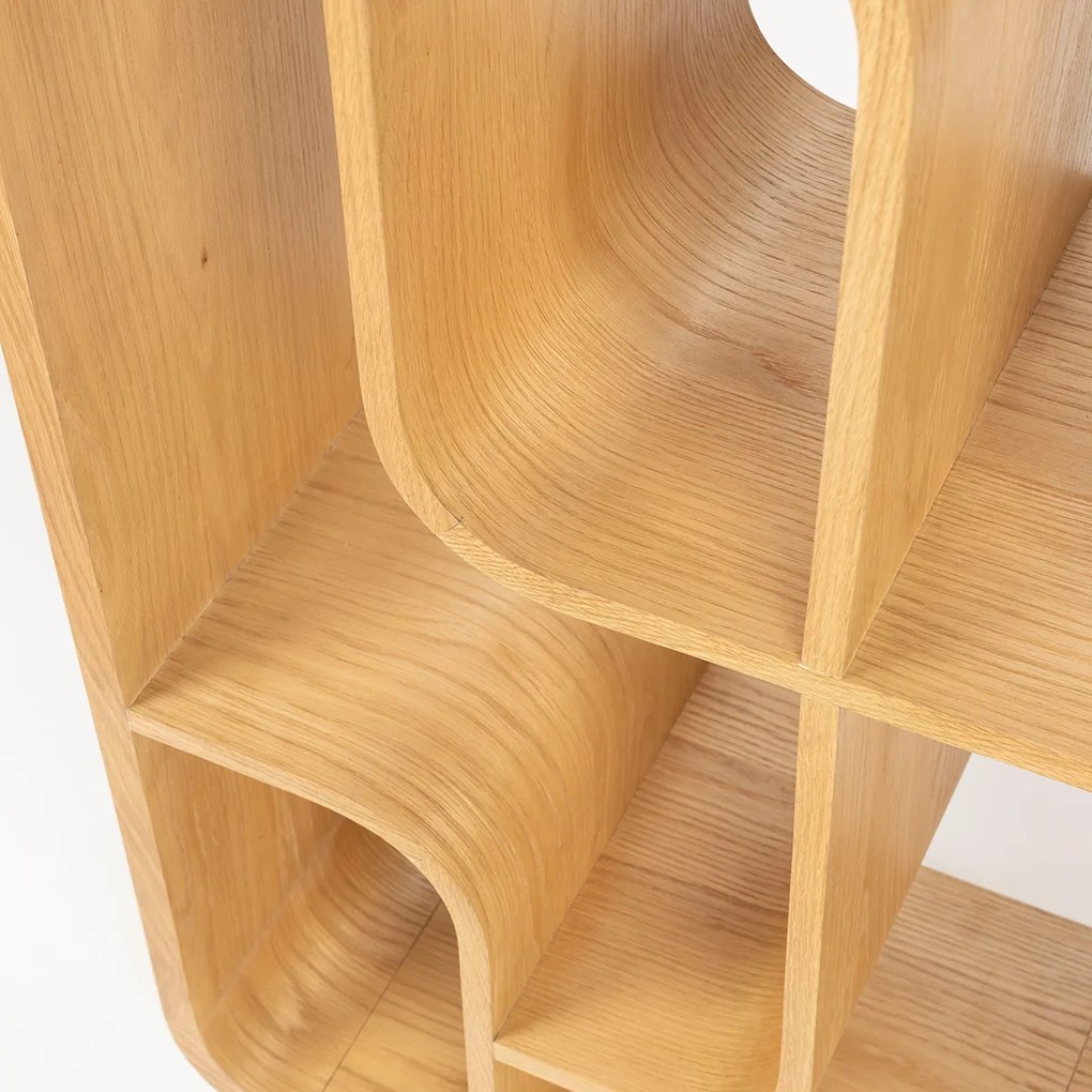 Zuiver Seven Open Kast Roomdivider Eikenhout - 60x35x160cm.