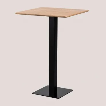 Vierkante Hoge Barkruk Van Esdoornfineer Espresso Zwart & ↔︎ 70 Cm - Sklum