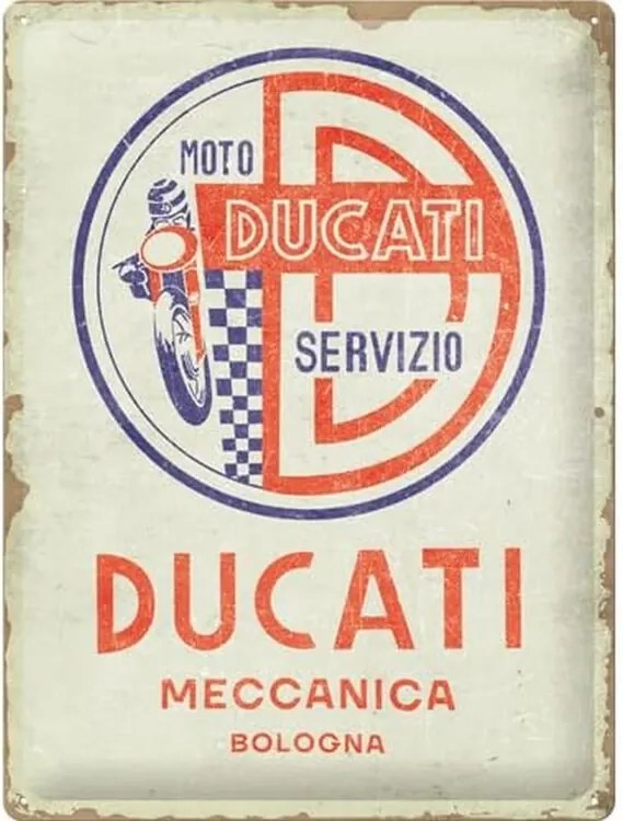 Metalen bord Ducati - Moto Servizio Meccanica