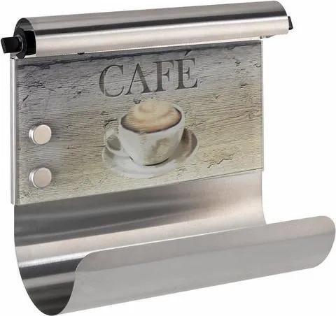 Wenko magnetische keukenrolhouder, folie-dispenser, memobord, »Café«
