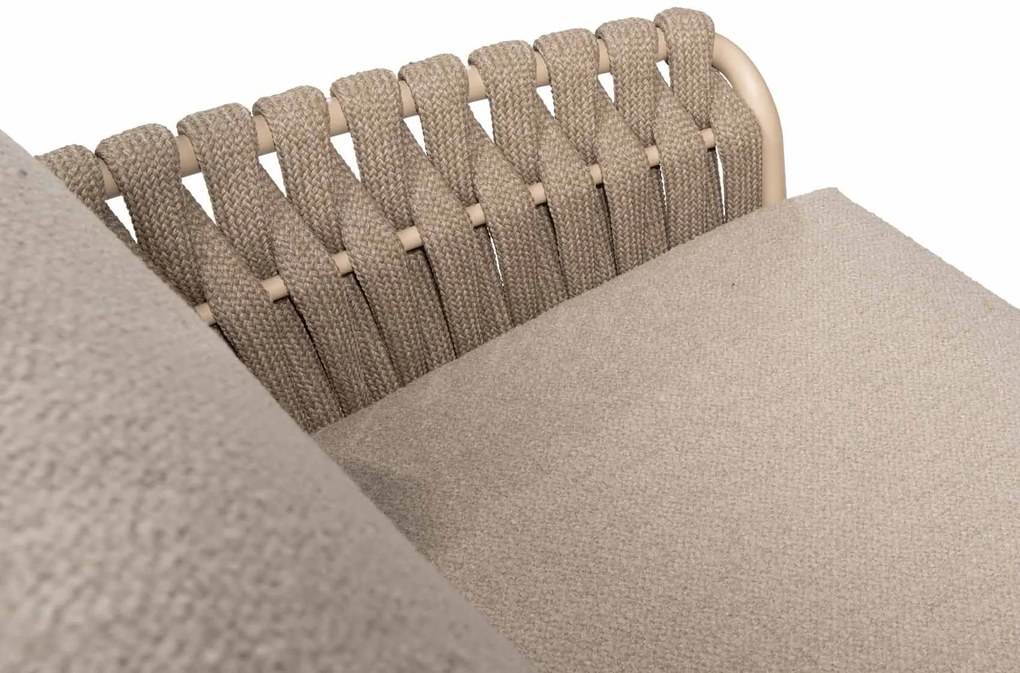 4 Seasons Outdoor Comino 2-zits loungebank latte met armleuning links  LoungebankLoungeset    beige weerbestendig