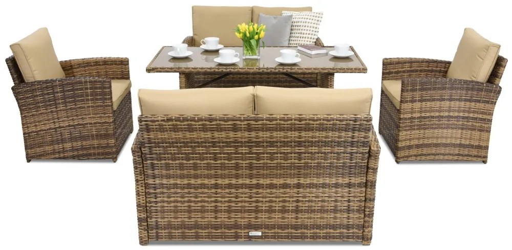 Monaco Apetito 6 Garden Point tuinmeubelen bruin